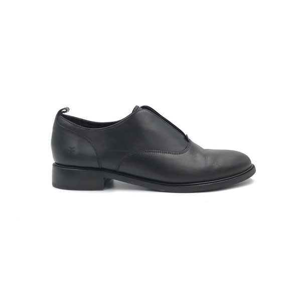 Frye Shoes - Frye Black Annie Oxford Leather Slip Ons Size 10